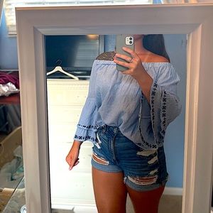 Off the shoulder blouse